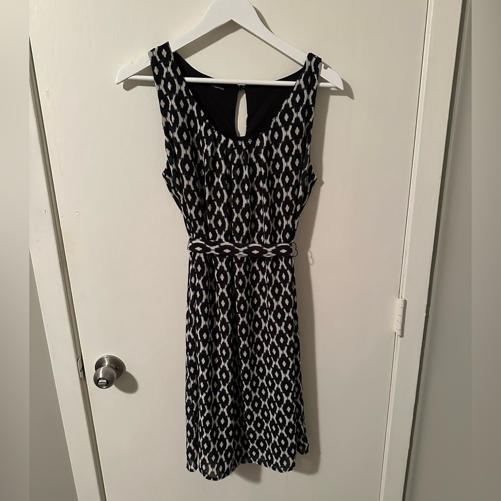 Black and White Patterned Maurices Dress